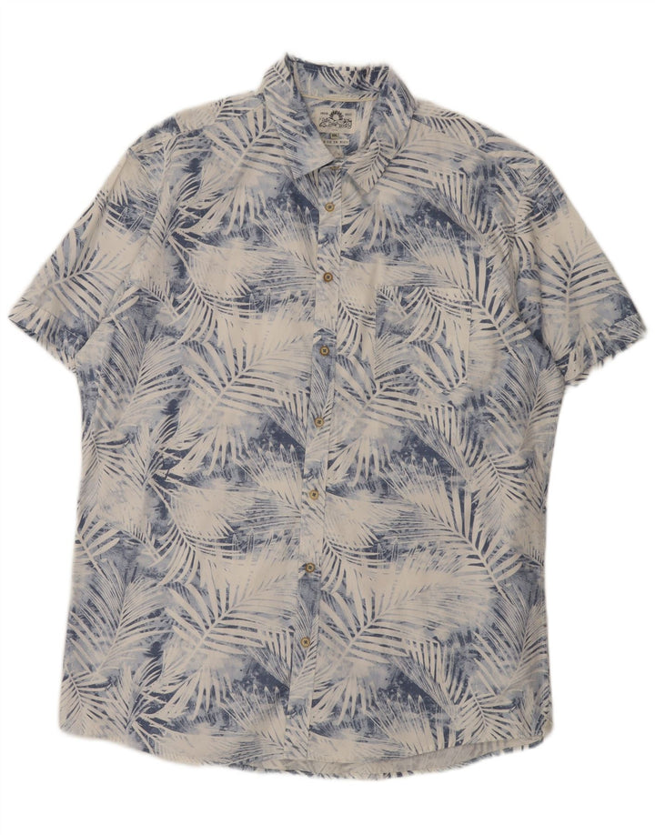 Celio Chemise à Manches Courtes Homme 2XL Bleu Floral Coton