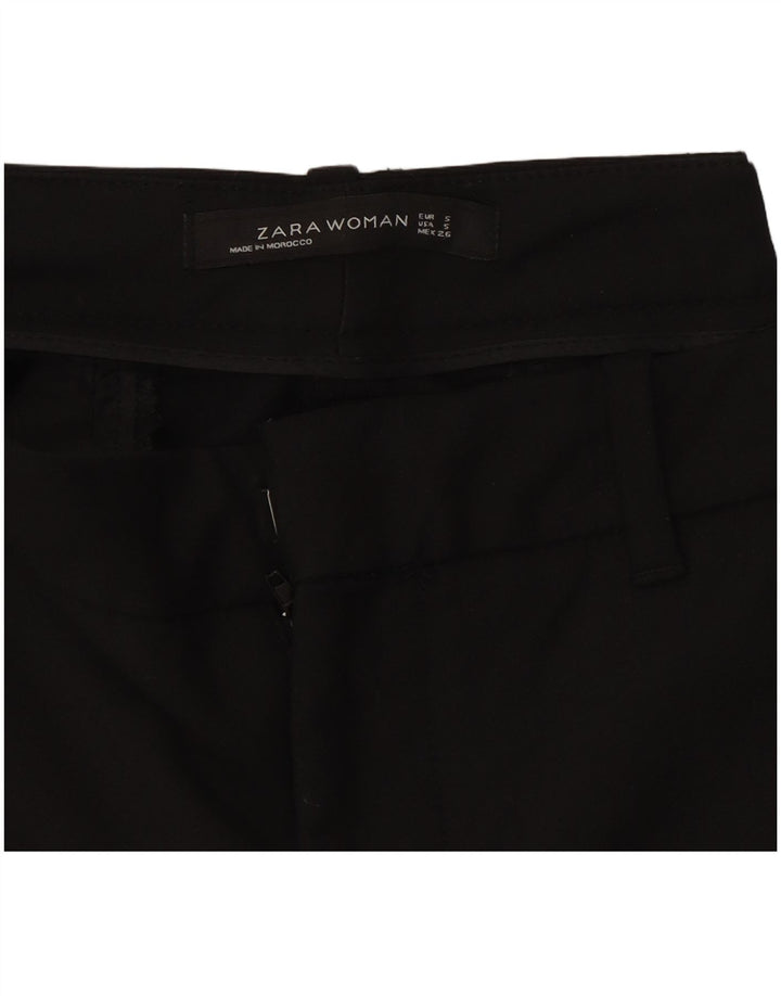 ZARA Womens Slim Chino Trousers Small W27 L27 Black