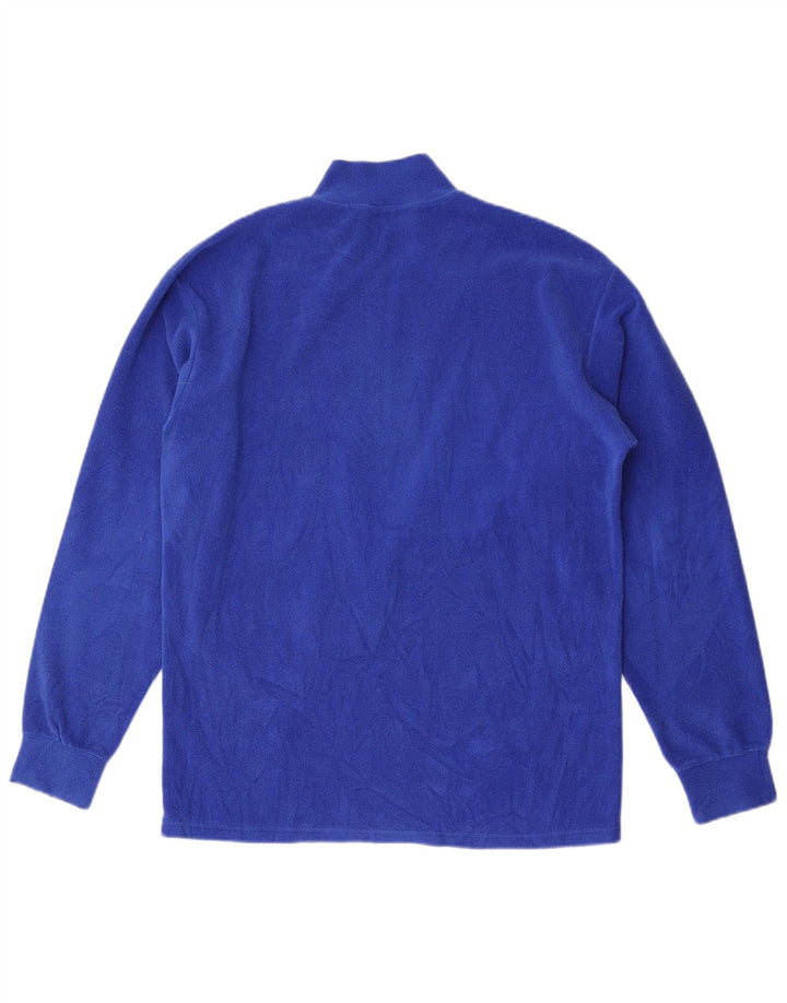 Fila Mens Zip Neck Fleece Jumper IT 40 Medium Blue Polyester