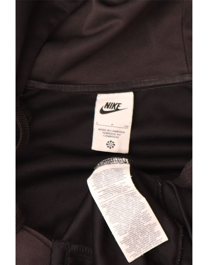 Nike Mens Graphic Zip Hoodie Sweater Small Black Colourblock Polyester