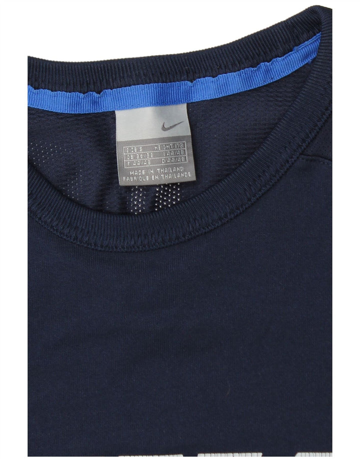 Nike Top grafico da uomo a maniche lunghe UK 36/38 Small Blu Navy