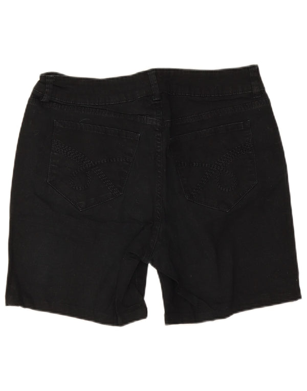 Lee Damen Riders Denim Shorts US 12 Large W30 Schwarze Baumwolle
