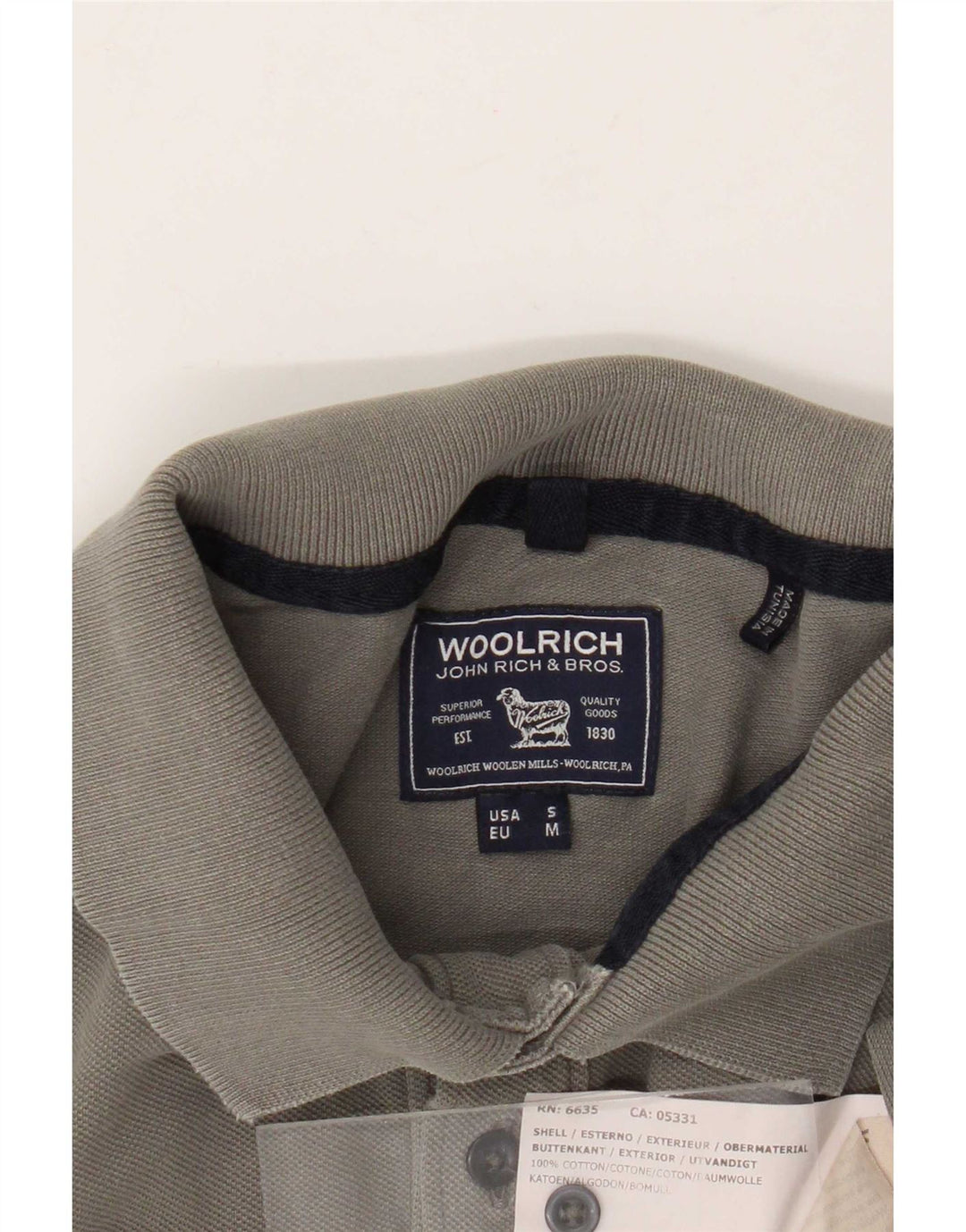 Woolrich herre poloshirt lille grå bomuld