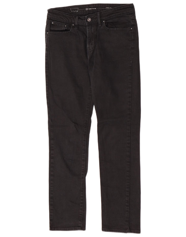Levi's Womens Demi Curve Classic Rise Slim Jeans W28 L29 Black Cotton