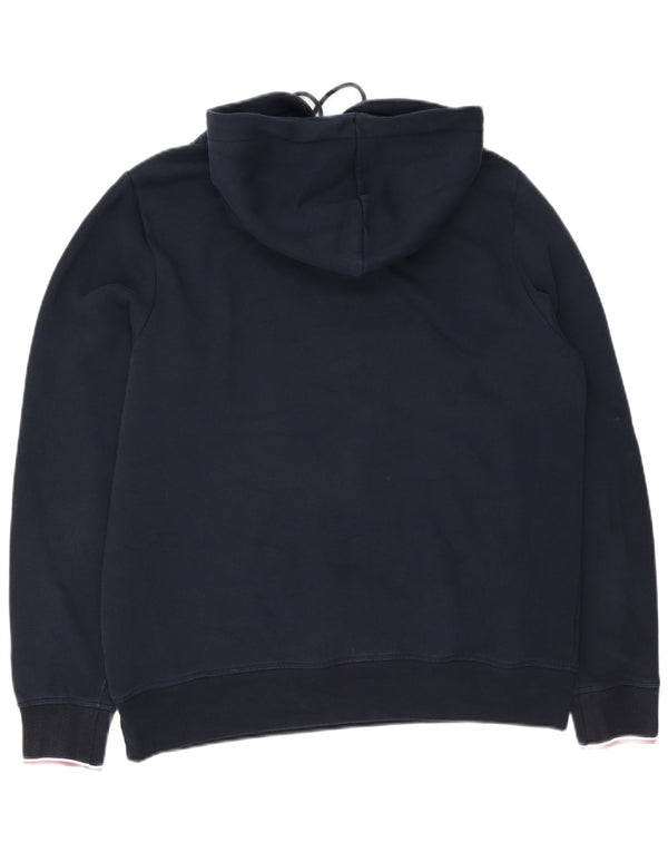 Tommy Hilfiger Mens Hoodie Jumper XL Navy Blue Cotton