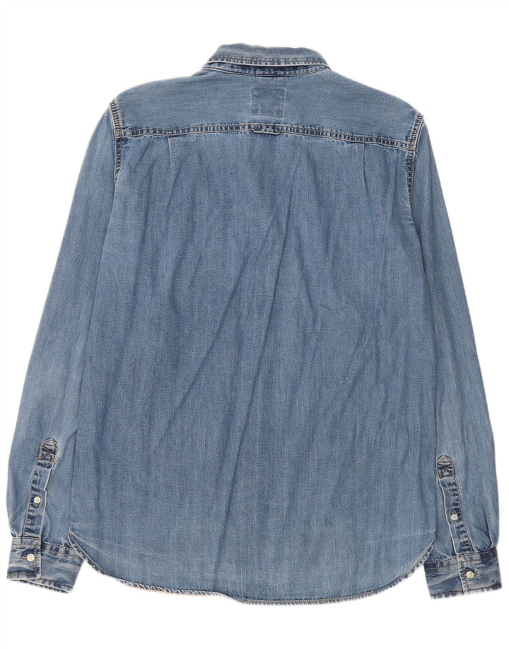 Superdry Mens Denim Shirt XL Blue Cotton