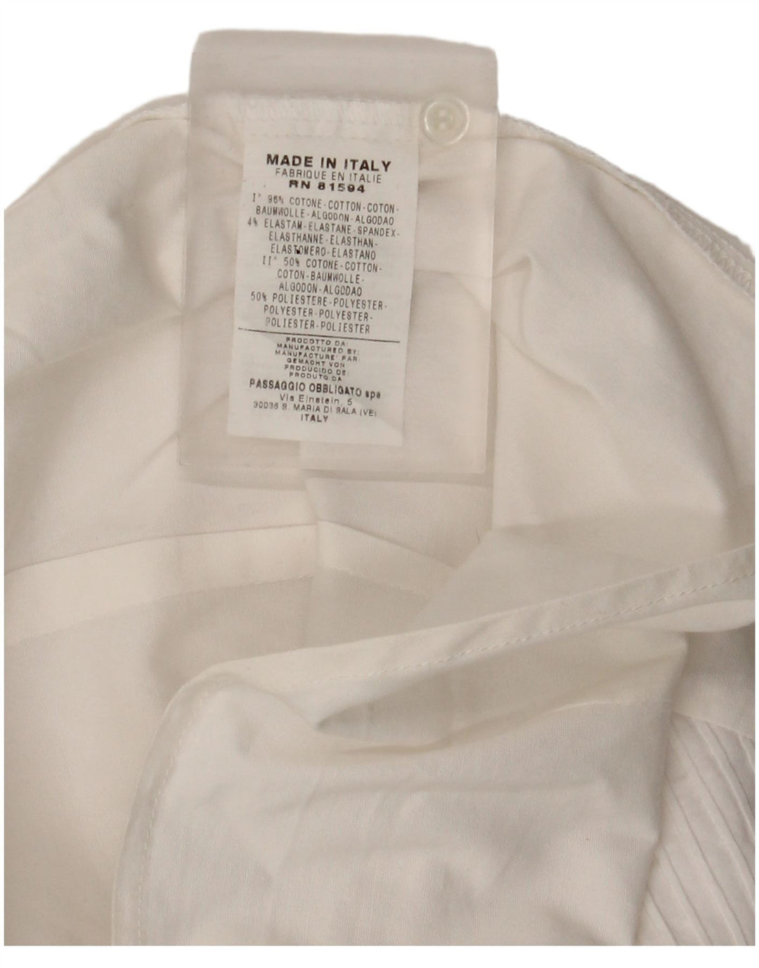 Vintage Damen Shirt UK 14 Mittelweiße Baumwolle