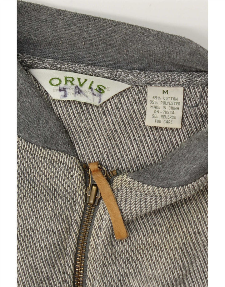 Orvis Herren-Trainingsanzugoberjacke aus mittelgrauer Baumwolle