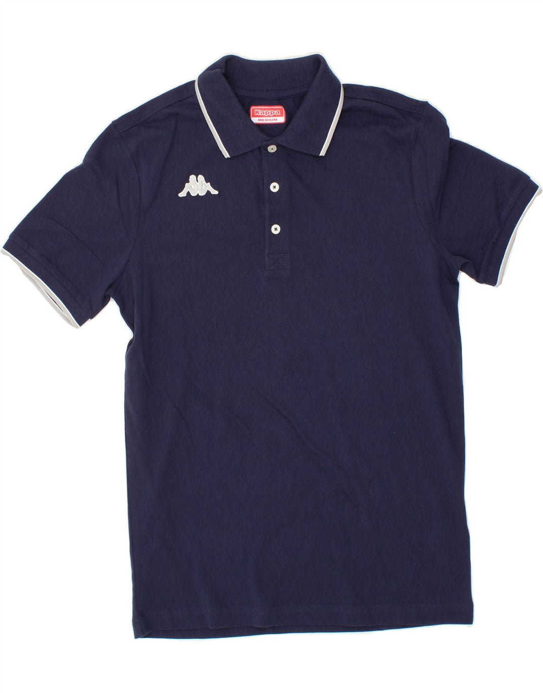 KAPPA Mens Polo Shirt Medium Navy Blue Cotton Vintage Kappa and Second-Hand Kappa from Messina Hembry 
