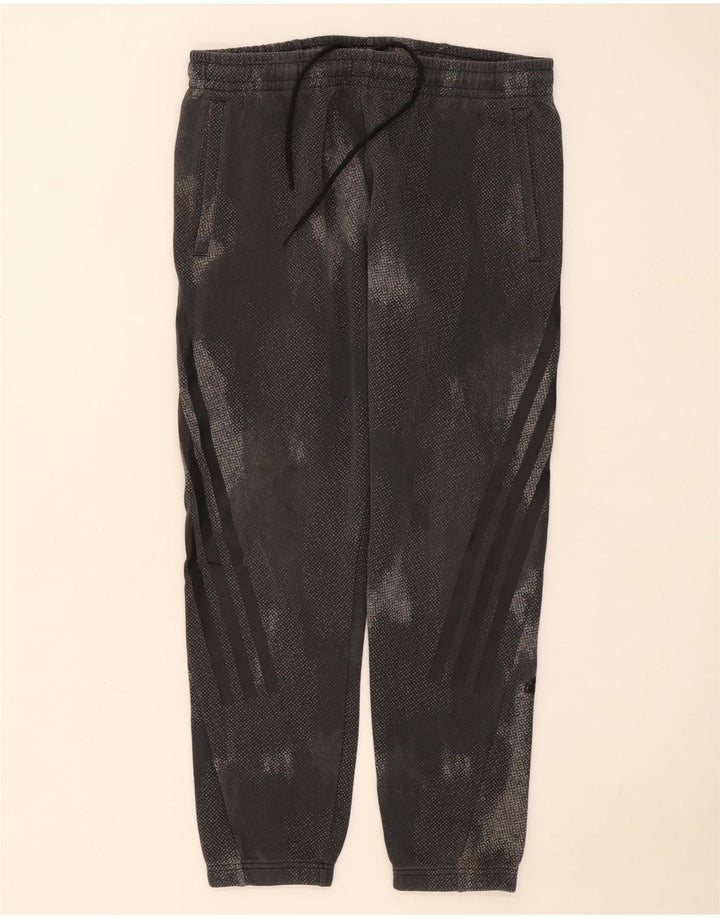 ADIDAS Mens Tracksuit Trousers Joggers Large Grey Camouflage Polyester