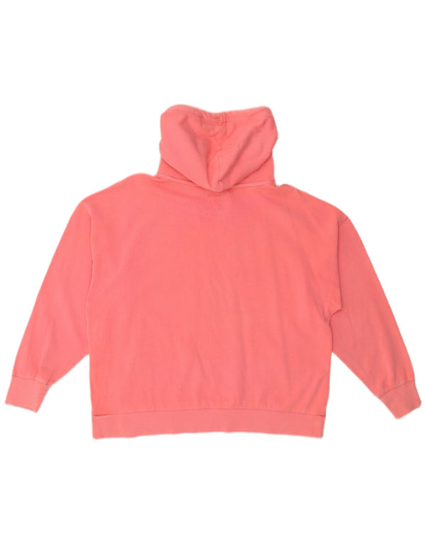 Gap Womens Graphic Oversized Hoodie Pullover UK 16 Large Rosa Baumwolle