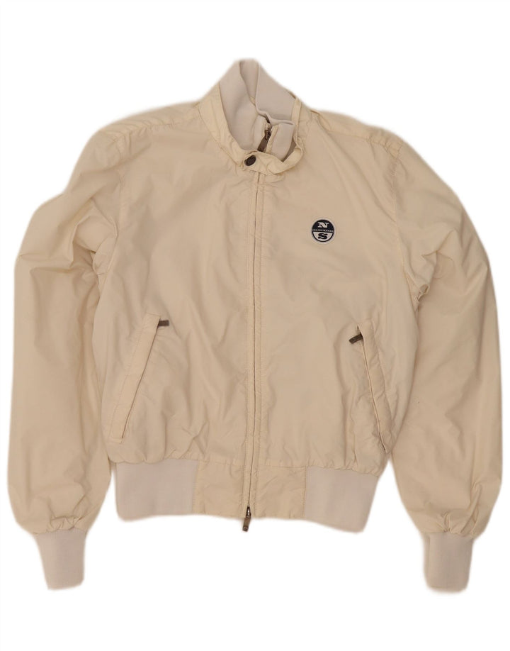 North Sails Damen Bomberjacke UK 10 Small Off White Polyamid