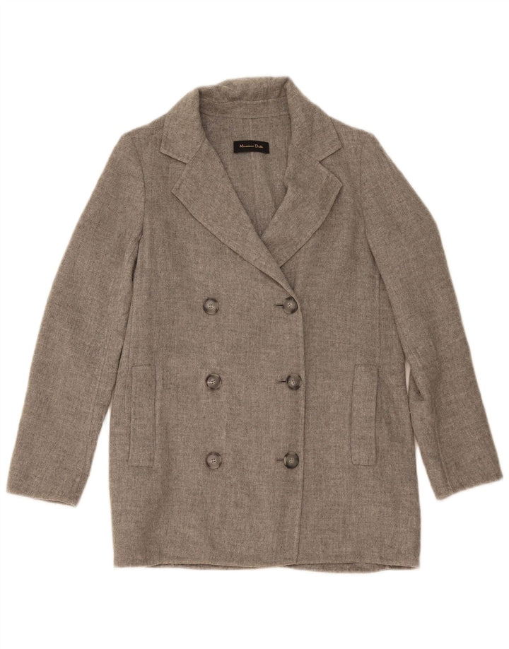Massimo Dutti Dame Dobbeltradet Oversized Blazer Jakke EU 36 XS Grå