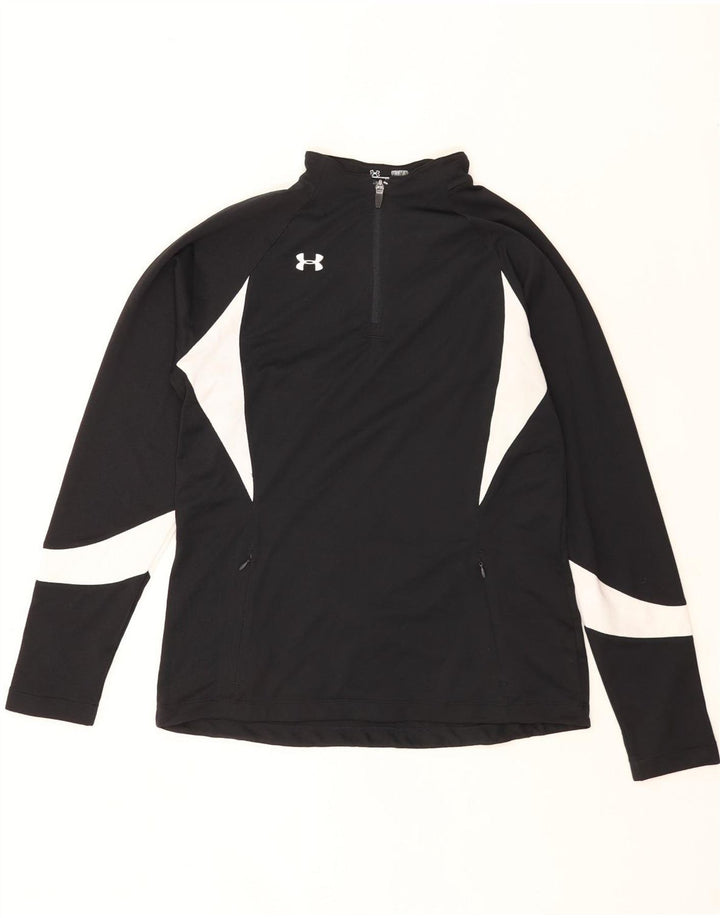 Męski dres Under Armour z zamkiem błyskawicznym i bluzą w średnim kolorze czarnym