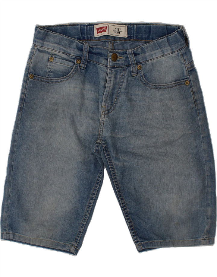 LEVI'S Boys 511 Slim Denim Shorts 7-8 Years W23 Blue Cotton Vintage Levi's and Second-Hand Levi's from Messina Hembry 
