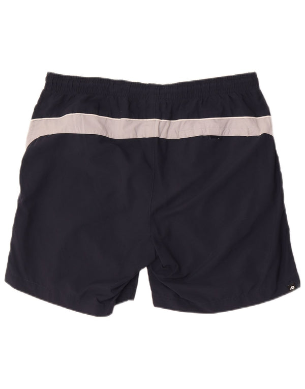 Nike Badeshorts til mænd Large Navy Blue Colourblock Nylon