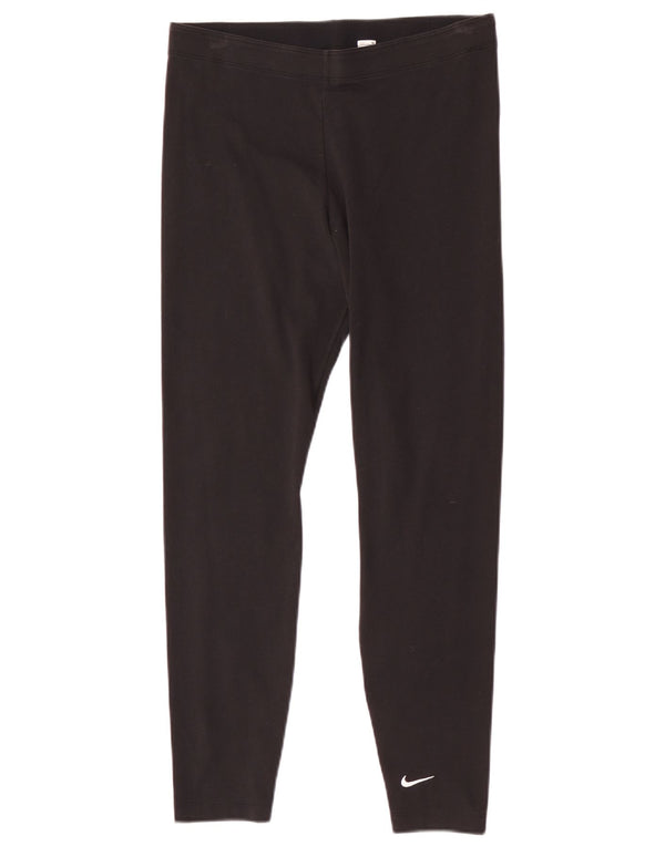 Nike Leggings Femme UK 14 Large Noir Coton