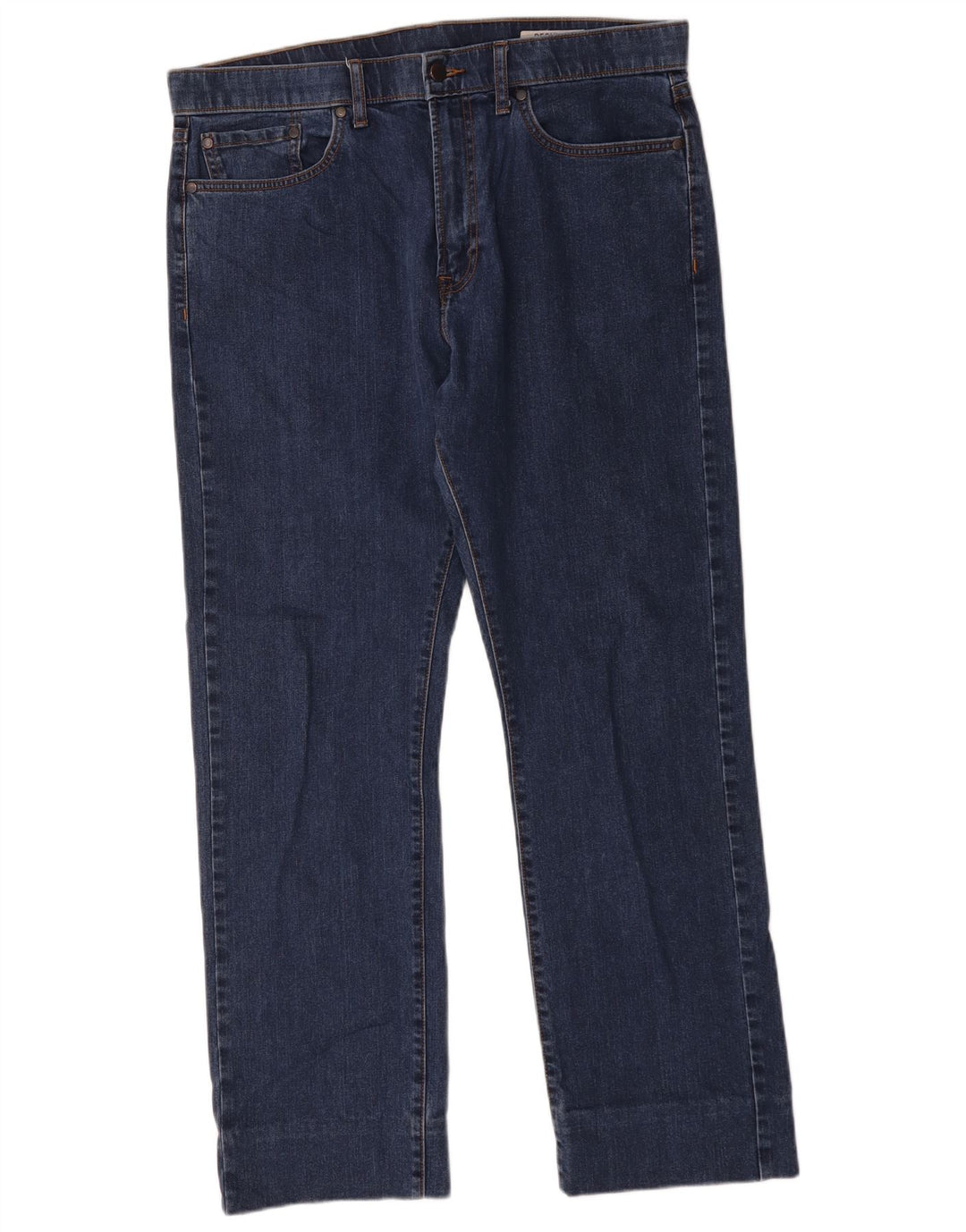 Jeans dritti regolari da donna Marks & Spencer W36 L29 cotone blu
