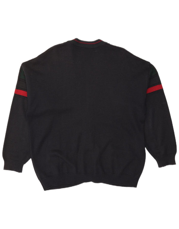 Cardigan Vintage pentru bărbați, XL, negru, bloc de culoare