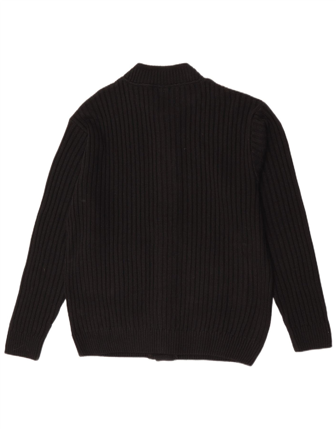 Roger Kent Mens Cardigan Sweater IT 50 Medium Black Colourblock Acrylic
