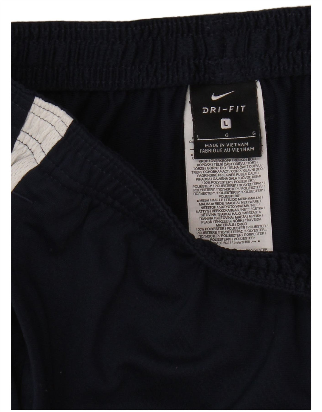 Nike Mens Dri Fit Tracksuit Trousers Large  Navy Blue Colourblock Polyester