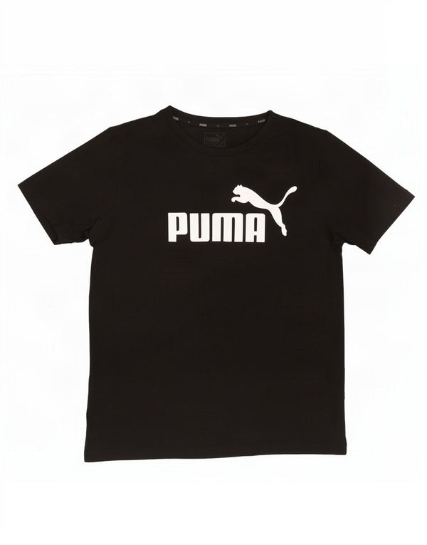 Puma Mens Graphic T-Shirt Top Medium Black Cotton