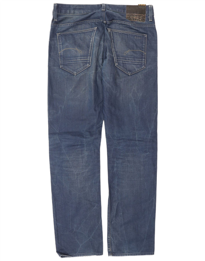 G-STAR Mens Straight Jeans W33 L34 Blue Cotton