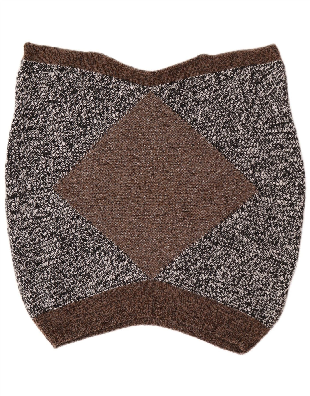 Vintage Kvinders Kortærmet Button Neck Jumper Sweater UK 14 Medium Grey