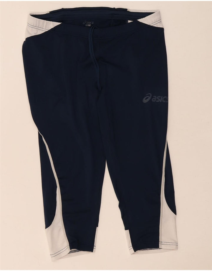 Asics Γυναικεία Κάπρι Κολάν UK 14 Medium Navy Blue Colorblock Πολυεστέρας