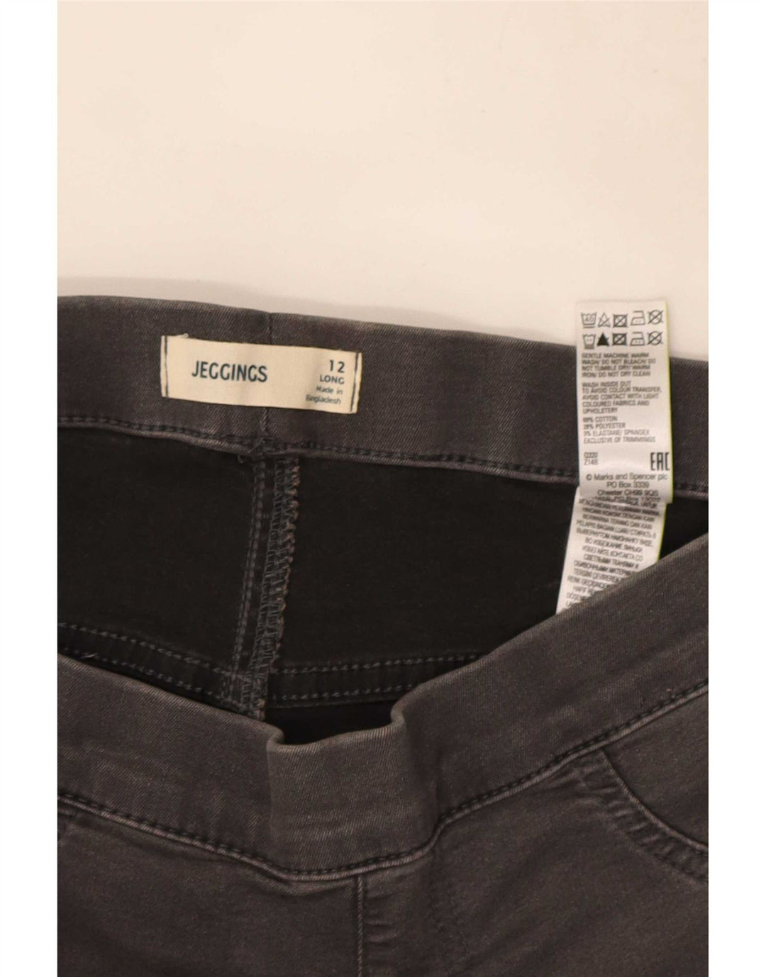 Marks & Spencer Damen Jegging-Jeans UK 12 Medium W30 L30 Graue Baumwolle