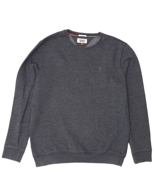 Tommy Hilfiger Mens Regular Fit Sweatshirt Jumper Large Navy Blue Cotton