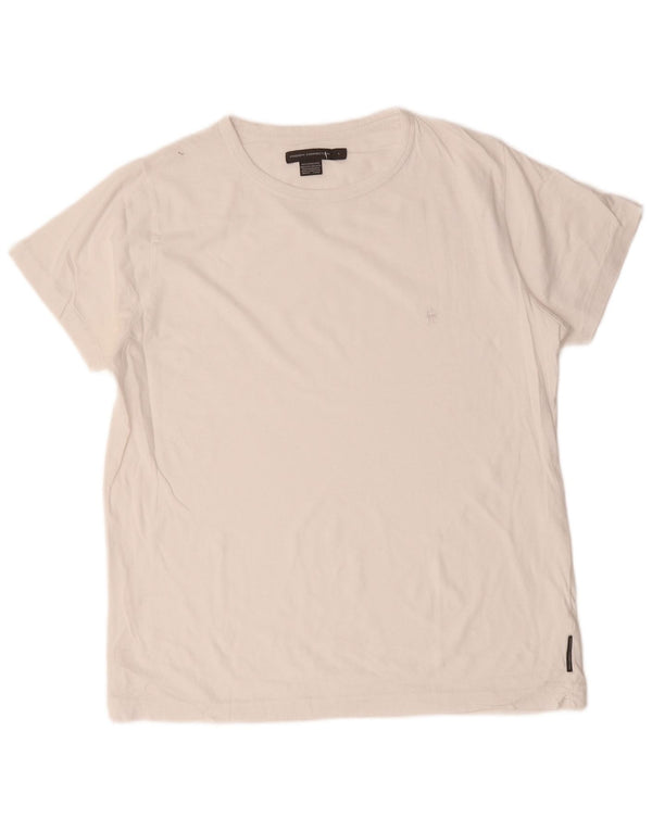 French Connection - Camiseta para hombre, talla grande, algodón blanco