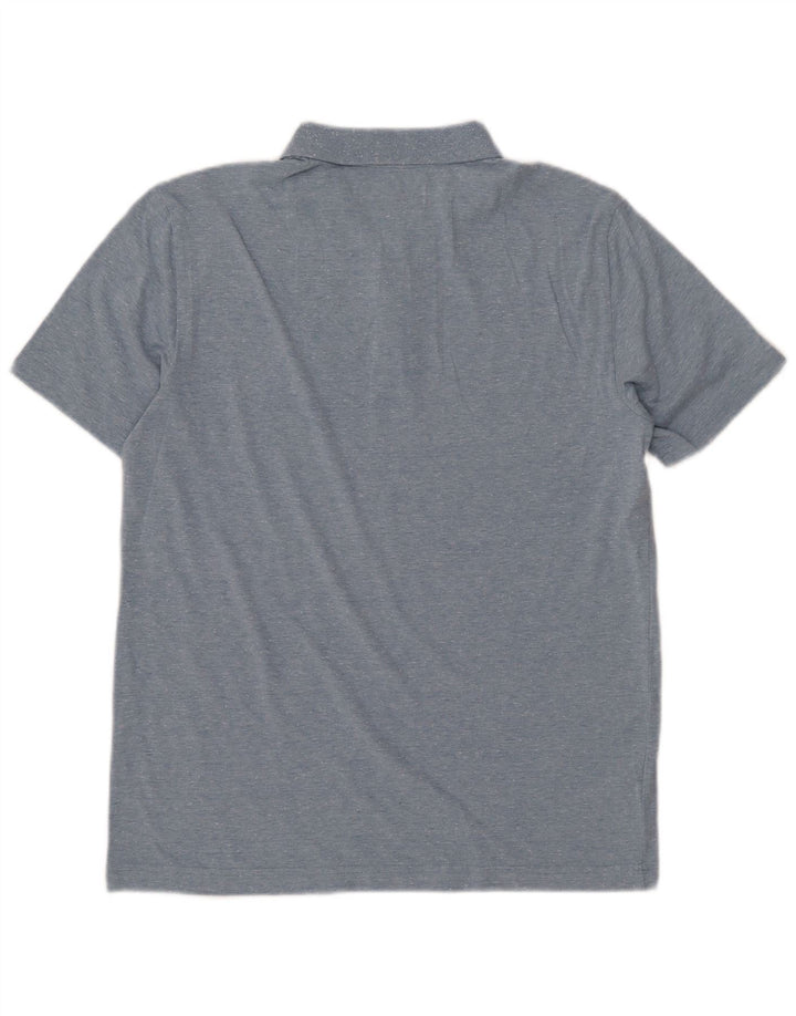 PENGUIN Mens Polo Shirt Medium Blue Flecked Cotton