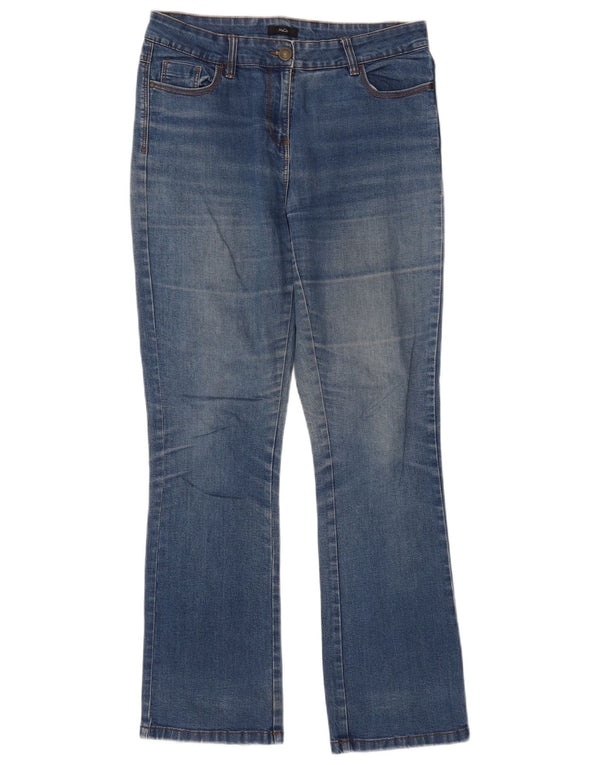 M&Co Dame Bootcut Jeans UK 10 Small W32 L31 Blue Cotton