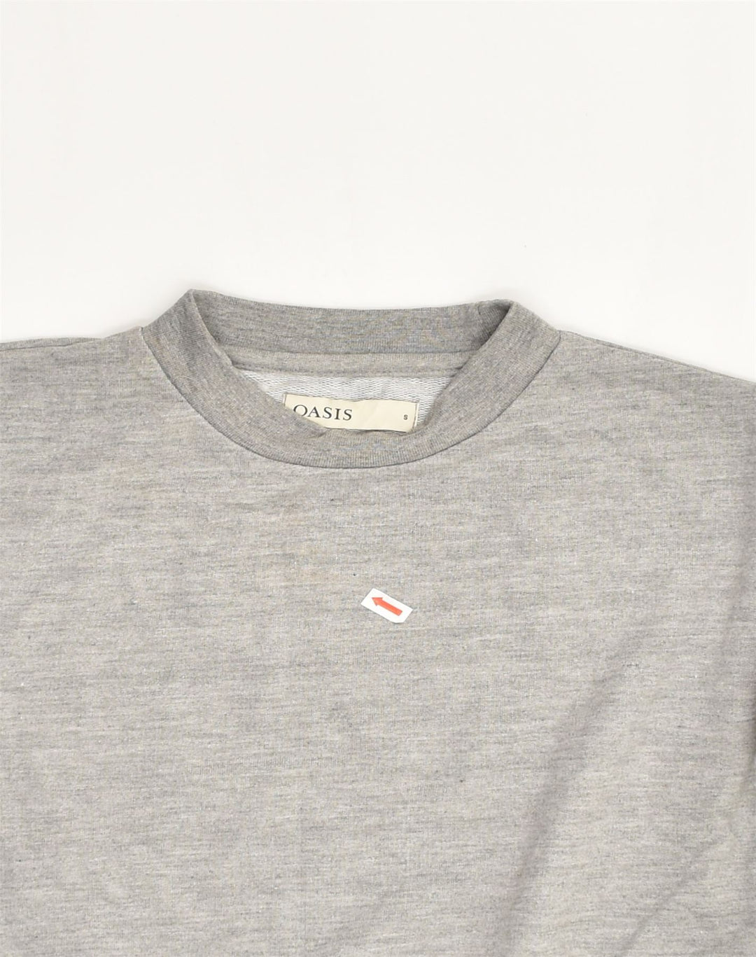 OASIS Womens Crop Sweatshirt Jumper UK 8 Small Grey Cotton | Vintage Oasis | Thrift | Second-Hand Oasis | Used Clothing | Messina Hembry 