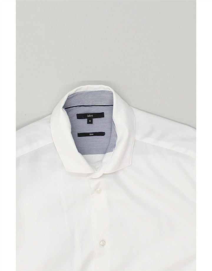 JULES Mens Slim Fit Shirt Medium White | Vintage Jules | Thrift | Second-Hand Jules | Used Clothing | Messina Hembry 