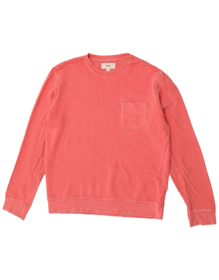 Marks & Spencer Herre sweatshirt Jumper Medium Pink Bomuld