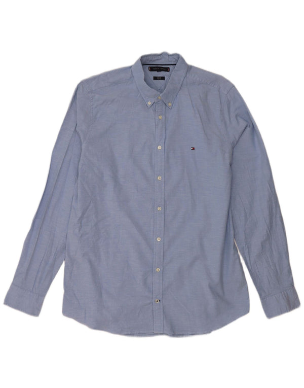 Koszula męska Slim Fit Tommy Hilfiger XL, niebieska, bawełniana