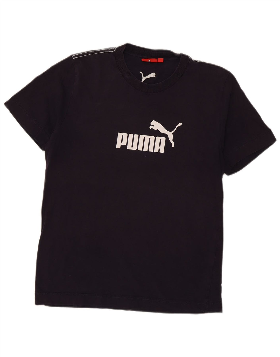 Puma Mens Graphic T-Shirt Top Medium Navy Blue Cotton