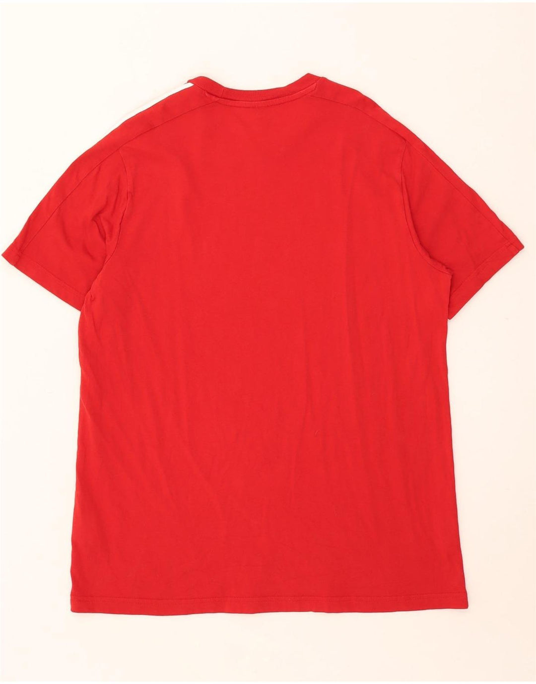 ADIDAS Herre T-Shirt Top Stor Rød Bomuld