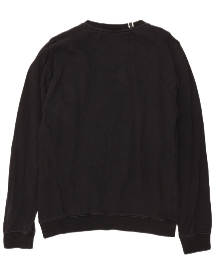 Replay Womens Sweatshirt Jumper UK 16 Large Black Cotton