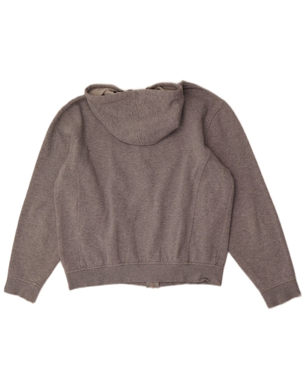 Fila Damen-Kapuzenpullover mit grafischem Reißverschluss, UK 16, große grau gefleckte Baumwolle