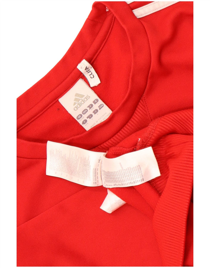 Adidas Mens Climawarm Sweatshirt Jumper UK 38/40 Medium Red Polyester