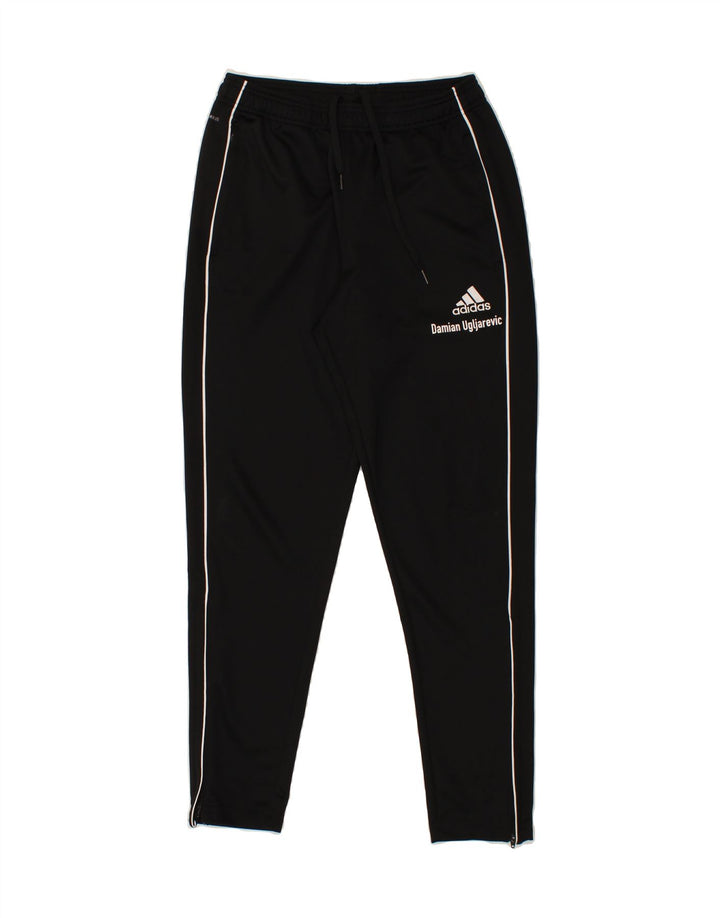 ADIDAS Mens Climalite Graphic Tracksuit Trousers Medium Black Polyester Vintage Adidas and Second-Hand Adidas from Messina Hembry 