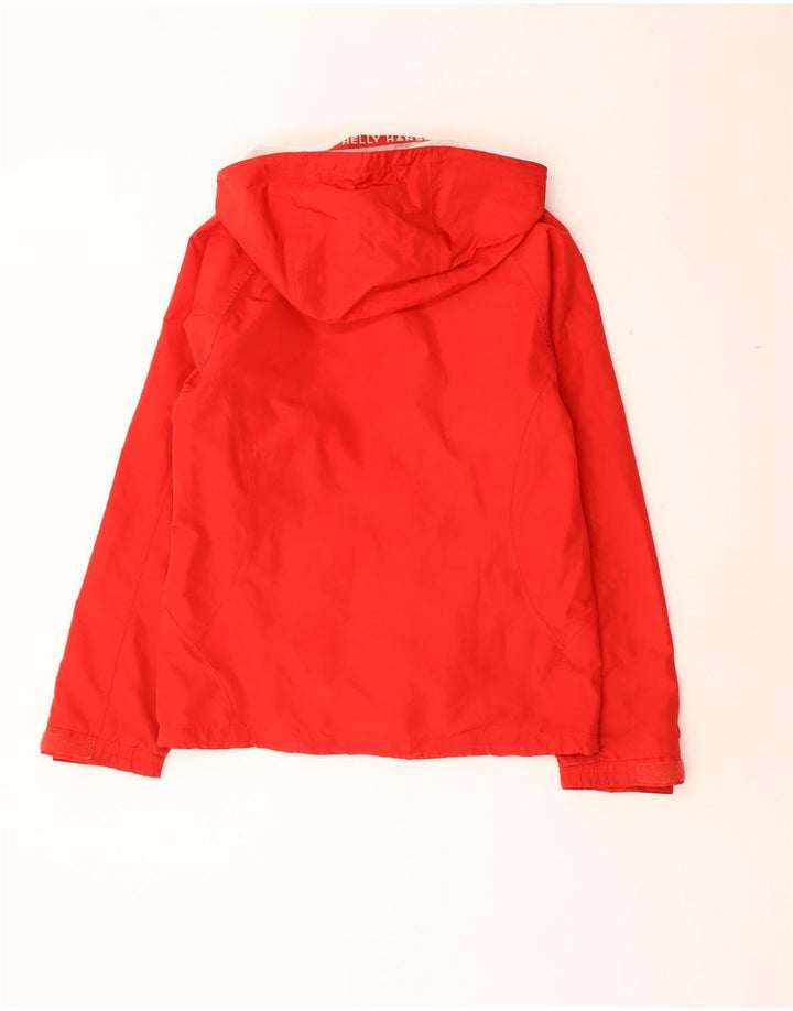 Helly Hansen Regnjakke med hætte til kvinder UK 14 Medium Rød Polyester