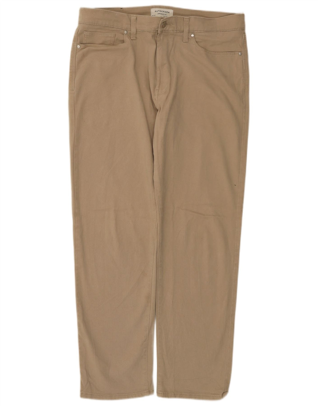 Marks & Spencer Mens Straight Jeans W34 L31 Beige Cotton