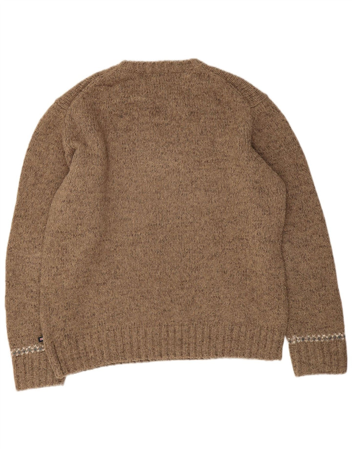 Marks & Spencer Mens Blue Harbour Crew Neck Jumper Sweater Large Brown