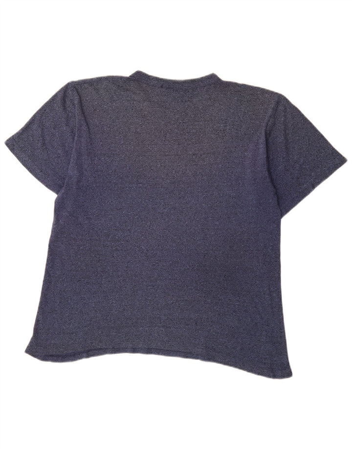 T-shirt grafica da uomo Champion Top in cotone blu navy medio