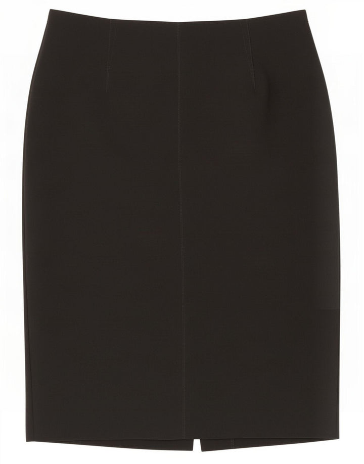 Gonna a tubino da donna Marks & Spencer UK 14 grande W32 poliestere nero