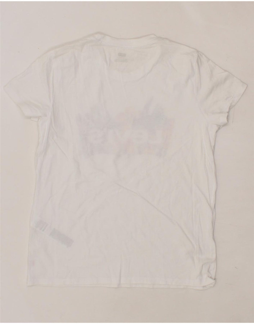 LEVI'S Womens Graphic T-Shirt Top UK 14 Medium White Cotton Vintage Levi's and Second-Hand Levi's from Messina Hembry 